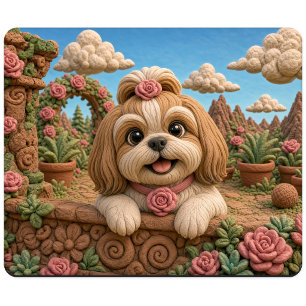 Schattige Shih Tzu Puppy, Baby Hond Muismat