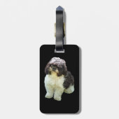 Schattige Shih Tzu Puppy Bagagelabel (Achterkant verticaal)