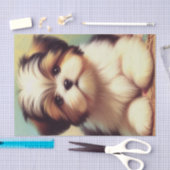 Schattige Shih-Tzu Puppy schilderij Tissuepapier (Craft)