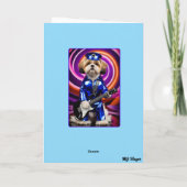 Schattige Shih Tzu Rockster Kaart (Achterkant)