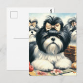 Schattige  Shih-Tzu schilderij Briefkaart (Voorkant / Achterkant)