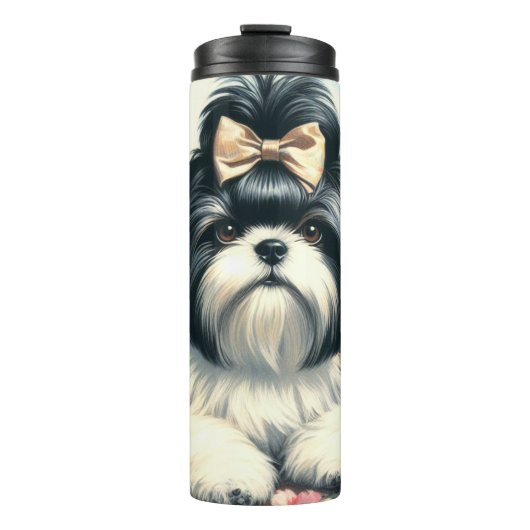 Schattige  Shih-Tzu schilderij Thermosbeker (Voorkant)