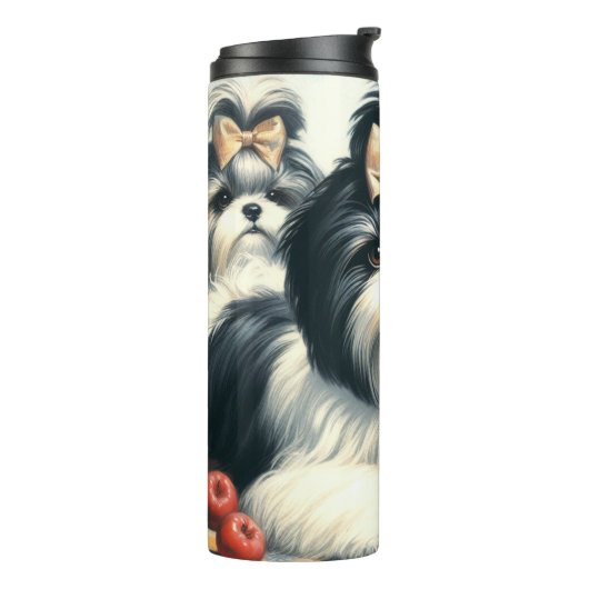 Schattige Shih-Tzu schilderij Thermosbeker (Gedraaid links)