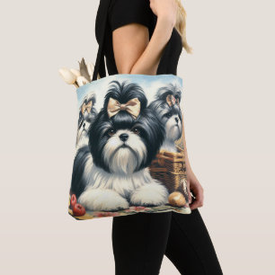 Schattige  Shih-Tzu schilderij Tote Bag