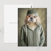 Schattige Shih Tzu Woont een Pet en een hond Briefkaart (Voorkant / Achterkant)