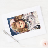 Schattige Shirley Temple Doll Rechthoekige Sticker (Envelop)