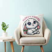 Schattige Shy Bunny met Plant Pot Kussen (Stoel)