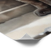 Schattige Siamees Cat Art Print Poster (Hoek)