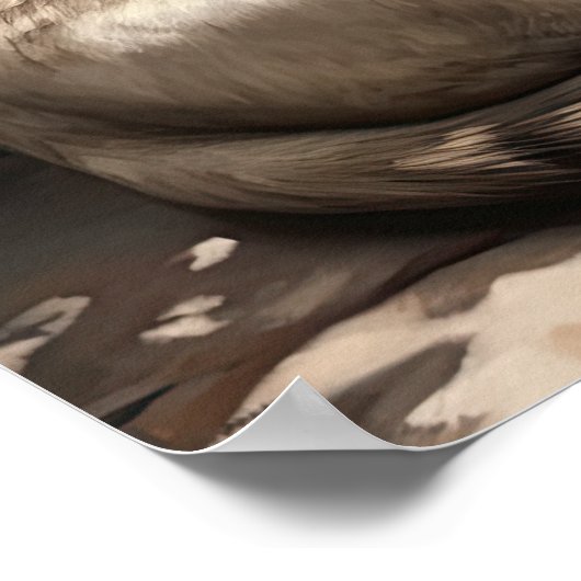 Schattige Siamees Cat Art Print Poster (Hoek)