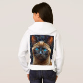 Schattige Siamese kat (Achterkant volledig)
