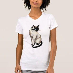 Schattige Siamese Kat Art voor Kat-fanciers Shirt