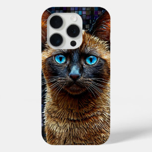 Schattige Siamese kat iPhone 15 Pro Case