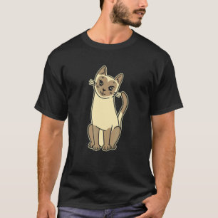 Schattige Siamese Kat Kawai Siamese Kat T-shirt