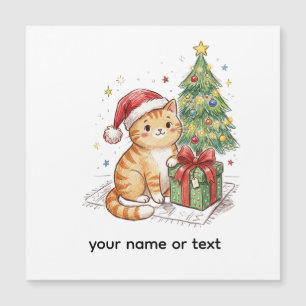 Schattige Siamese Kat Kerstman Hoed Kerst Ornament