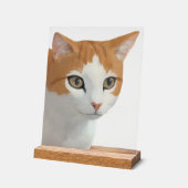 Schattige Siamese Kat Kunst Acryl Bord (Hoek)