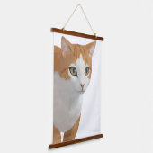 Schattige Siamese Kat Kunst Hangend Wandkleed (Gebogen)