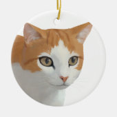 Schattige Siamese Kat Kunst Keramisch Ornament (Voorkant)