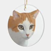 Schattige Siamese Kat Kunst Keramisch Ornament (Links)