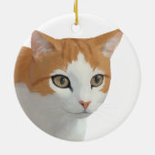 Schattige Siamese Kat Kunst Keramisch Ornament (Achterkant)