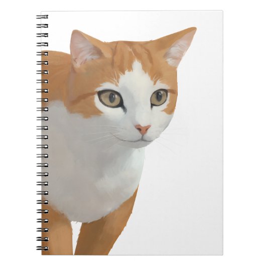 Schattige Siamese Kat Kunst Notitieboek (Voorkant)