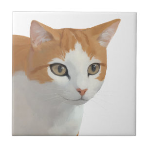 Schattige Siamese Kat Kunst Tegeltje