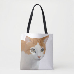 Schattige Siamese Kat Kunst Tote Bag