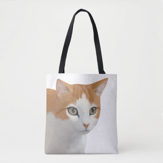 Schattige Siamese Kat Kunst Tote Bag (Voorkant)