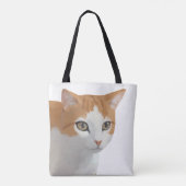 Schattige Siamese Kat Kunst Tote Bag (Achterkant)