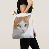 Schattige Siamese Kat Kunst Tote Bag (Dichtbij)