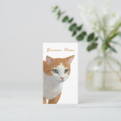 Schattige Siamese Kat Kunst  Visitekaartje (Staand voorkant)