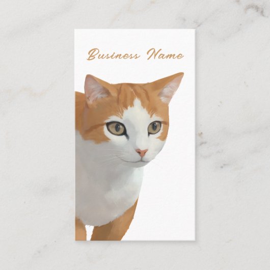 Schattige Siamese Kat Kunst  Visitekaartje (Voorkant)