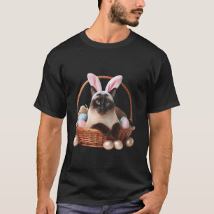 Schattige Siamese Kat Paaseieren Jacht Eigenaar Ko T-shirt