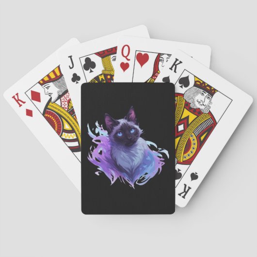 Schattige Siamese Kat Pokerkaarten (Achterkant)
