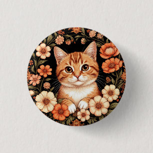 Schattige Siamese Kat Ronde Button 3,2 Cm