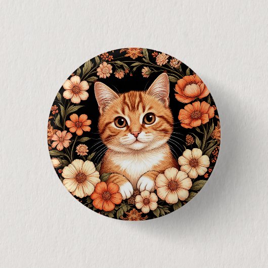 Schattige Siamese Kat Ronde Button 3,2 Cm (Voorkant)