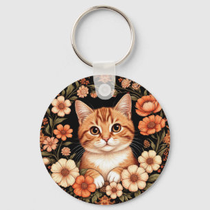 Schattige Siamese kat Sleutelhanger