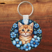 Schattige Siamese Kat Sleutelhanger (Voorkant)