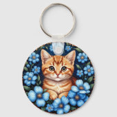 Schattige Siamese Kat Sleutelhanger (Achterkant)