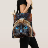 Schattige Siamese kat Tote Bag (Dichtbij)