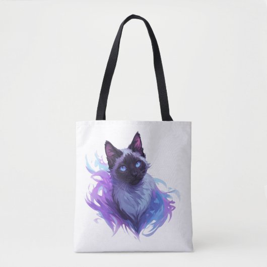 Schattige Siamese Kat Tote Bag (Voorkant)