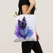 Schattige Siamese Kat Tote Bag (Dichtbij)