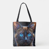 Schattige Siamese kat Tote Bag (Achterkant)