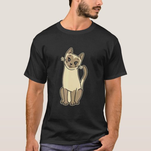 Schattige Siamese Kat Voor Kat T-shirt (Voorkant)