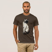 Schattige Siamese Kattenkunst voor Kattenliefhebbe T-shirt (Voorkant volledig)