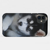 Schattige Siberian Husky Sled Dog Puppy Case-Mate iPhone Case (Achterkant (horizontaal))