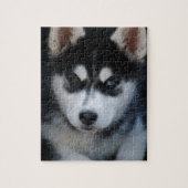 Schattige Siberian Husky Sled Dog Puppy Legpuzzel (Verticaal)
