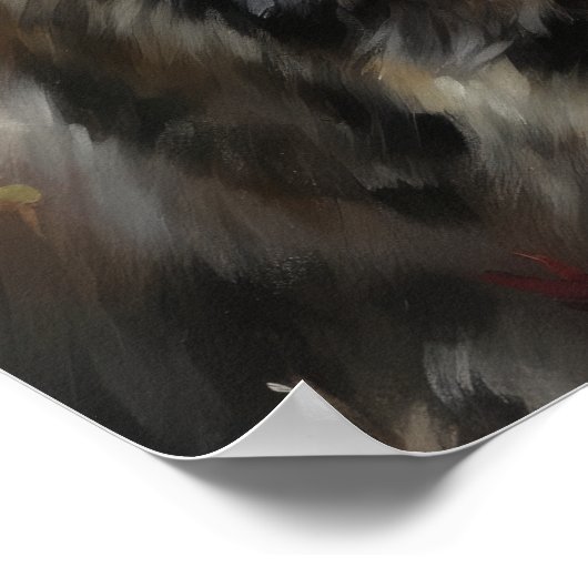 Schattige Siberisch Cat Art Print Poster (Hoek)