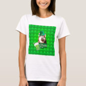 Schattige Siberisch Husky Dog Pet St. Patrick's Da T-shirt (Voorkant)