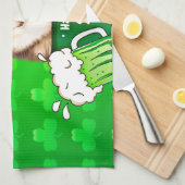 Schattige Siberisch Husky Dog Pet St. Patrick's Da Theedoek (Quarter Fold)