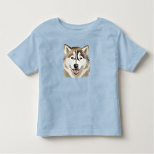Schattige Siberisch Husky Dog Wolf Funny huskies D
